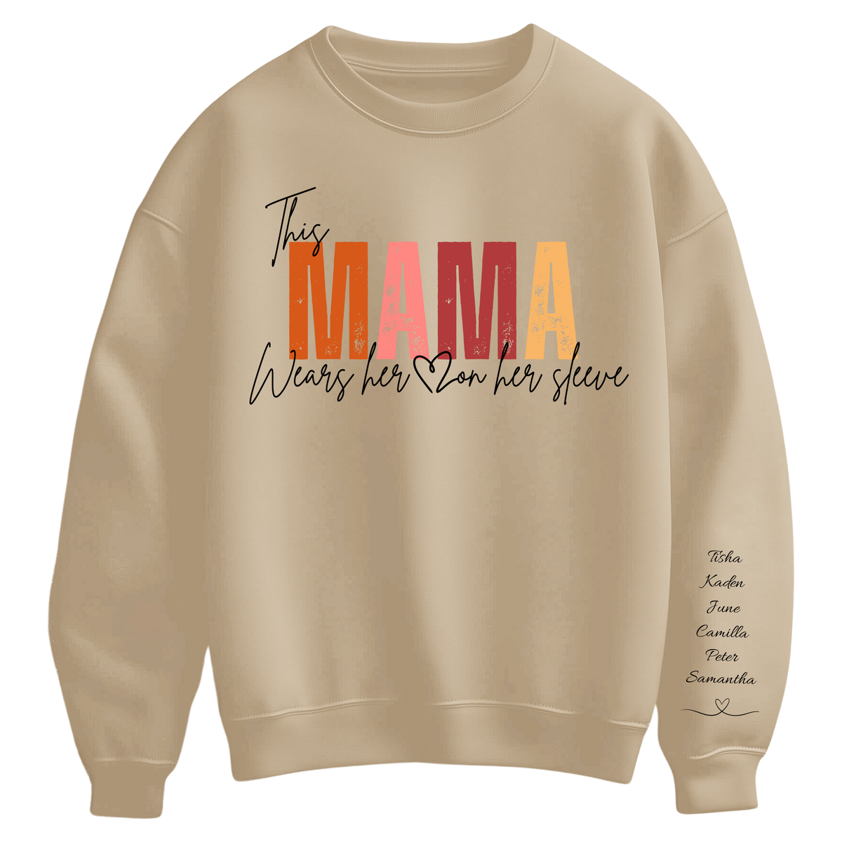 Heart on Her Sleeve Personalized Sweater