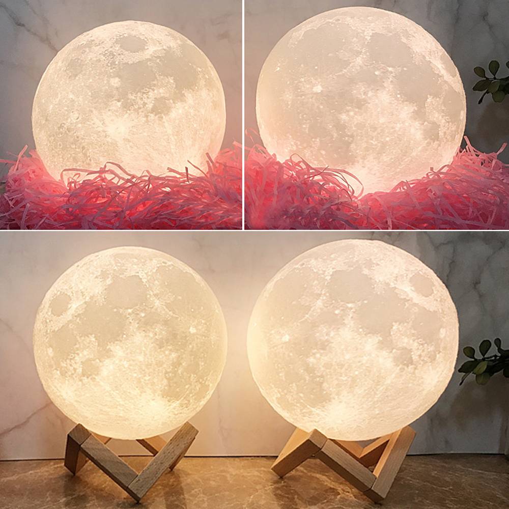 Custom 3D Printed Photo Lunar Moon Lamp - Perfect Gift