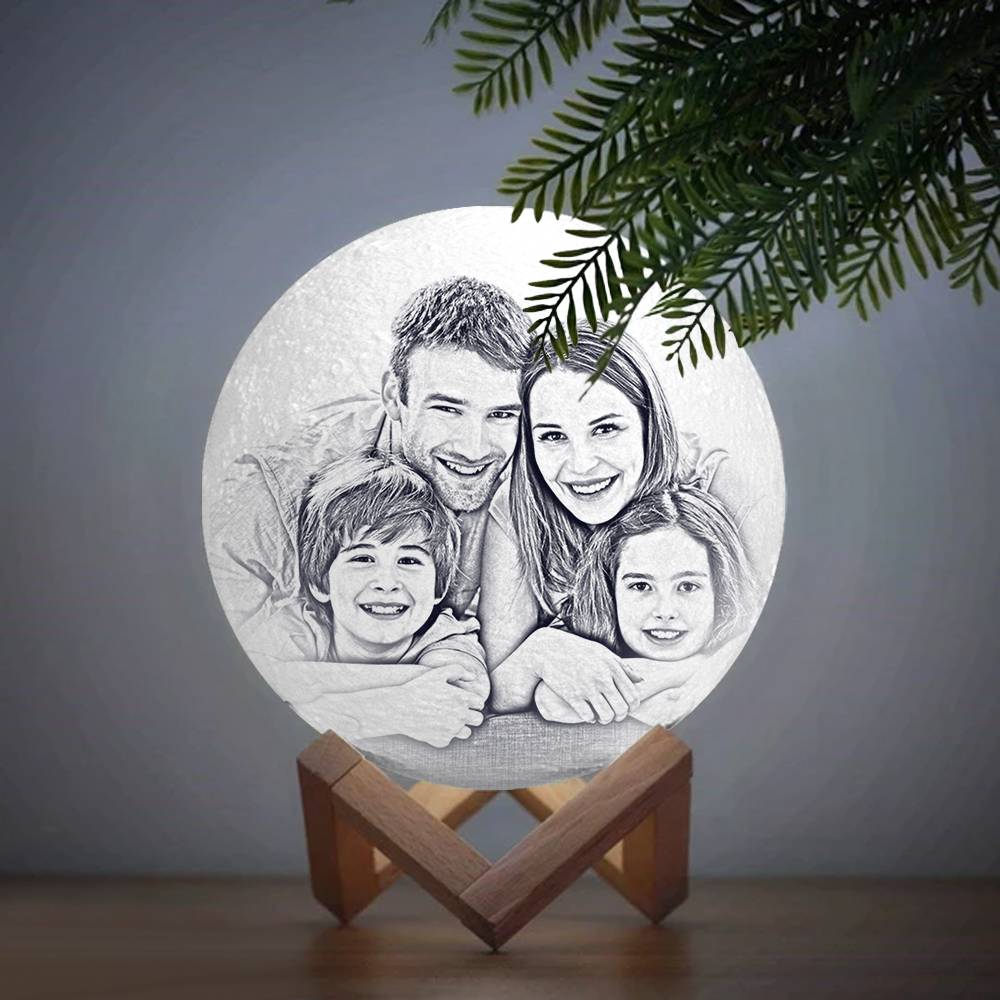 Custom 3D Printed Photo Lunar Moon Lamp - Perfect Gift