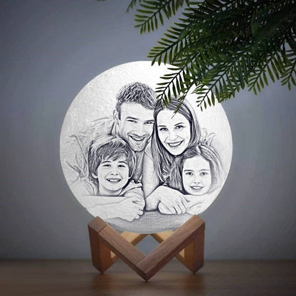 Custom 3D Printed Photo Lunar Moon Lamp - Perfect Gift