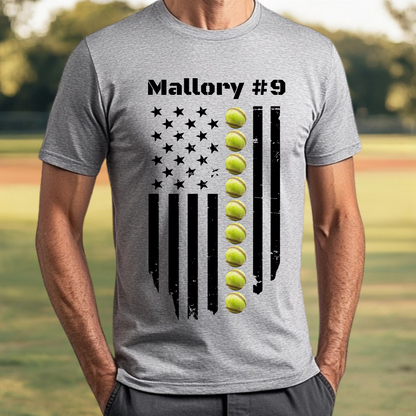 Custom American Softball T-Shirt