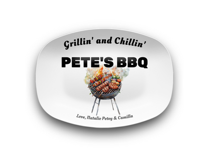Personalized BBQ Platter - Grillin' and Chillin'