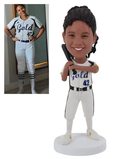 Fully Body Customizable 1 Person Custom Bobbleheads With Engraved Text