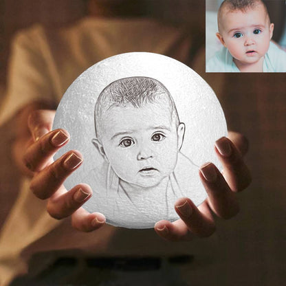 Custom 3D Printed Photo Lunar Moon Lamp - Perfect Gift