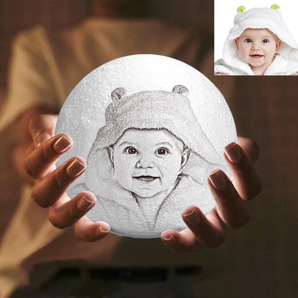 Custom 3D Printed Photo Lunar Moon Lamp - Perfect Gift