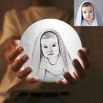 Custom 3D Printed Photo Lunar Moon Lamp - Perfect Gift