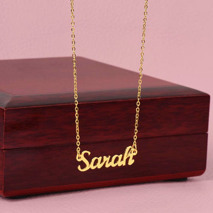 Custom Name Necklace with Message Card