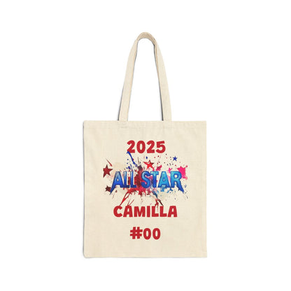 All-Star Canvas Tote Bag – Personalized with Name, Number & Year