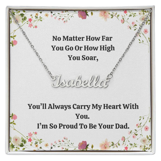 Custom Name Necklace with Message Card