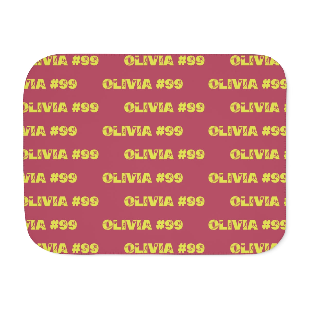 Personalized Name + Number  Sherpa Blanket