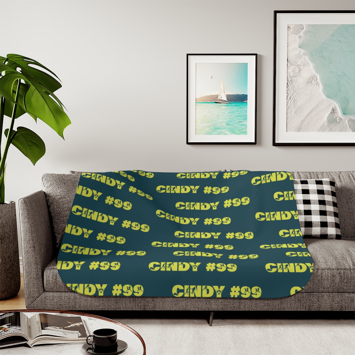 Personalized Name + Number  Sherpa Blanket