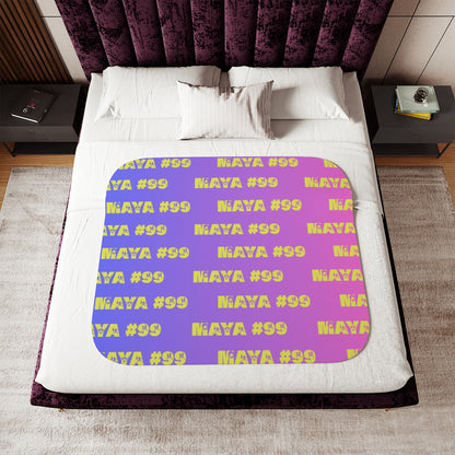Personalized Name + Number  Sherpa Blanket