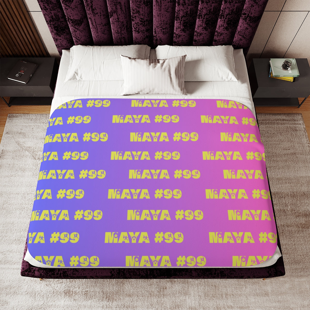 Personalized Name + Number  Sherpa Blanket