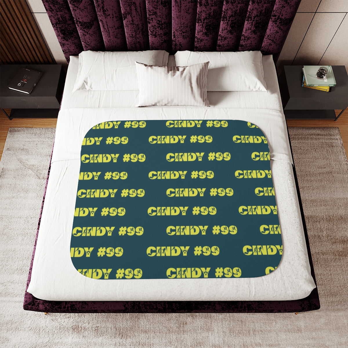 Personalized Name + Number  Sherpa Blanket