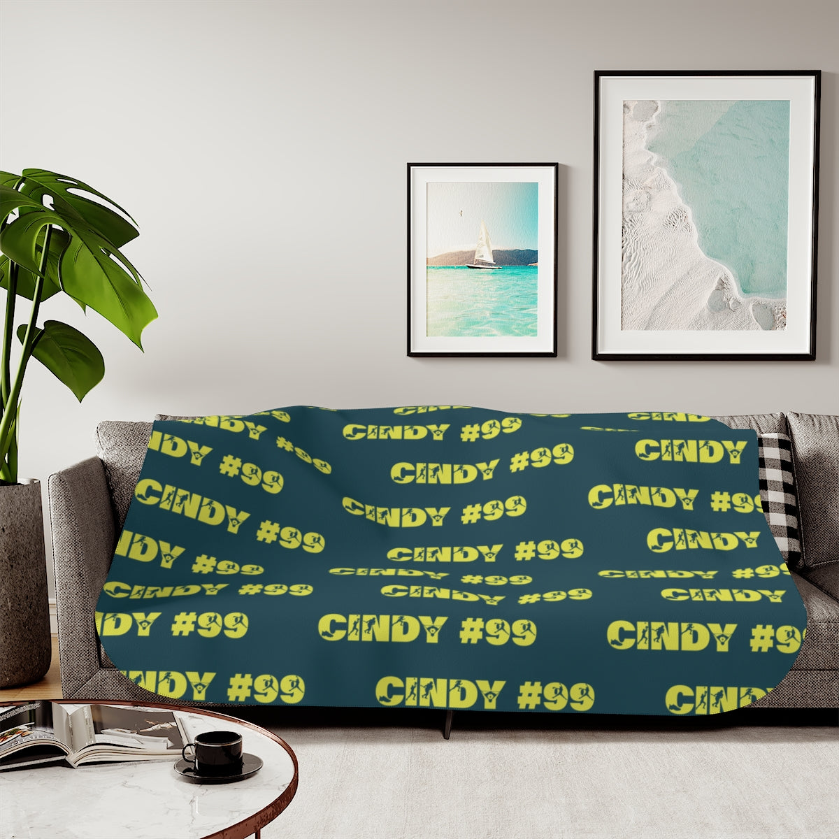 Personalized Name + Number  Sherpa Blanket