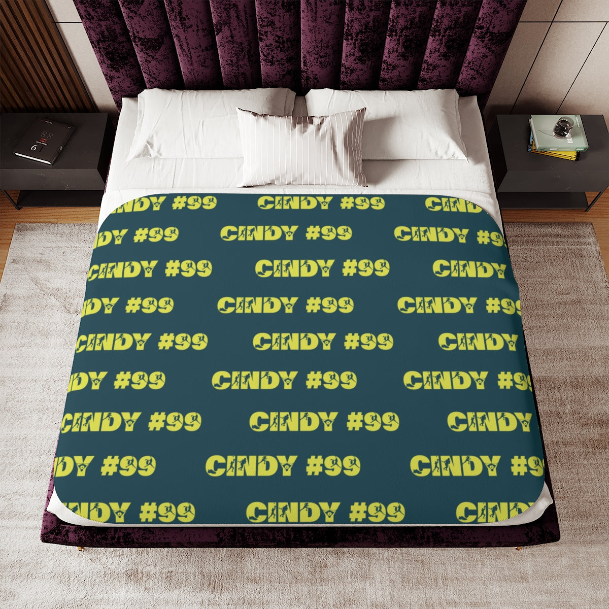 Personalized Name + Number  Sherpa Blanket