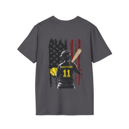 Custom Softball Silouette T-Shirt