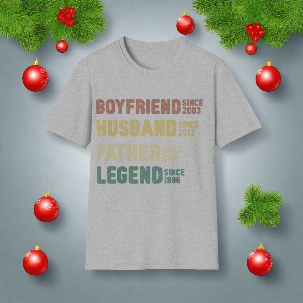 Boyfriend. Husband. Father. Legend.™ Shirt – Christmas Gift for Dad, Husband, or Boyfriend